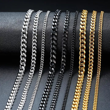 Vnox Cuban Chain Necklace for Men and Women.