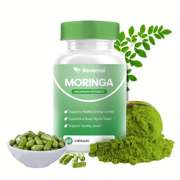 Quitmood Moringa Powder Capsules - 800mg of Pure Nutrient-Rich Moringa Powder.