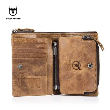 BULLCAPTAIN Authentic Leather Men's Wallet.