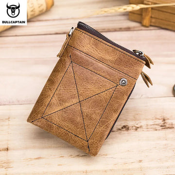 BULLCAPTAIN Authentic Leather Men's Wallet.