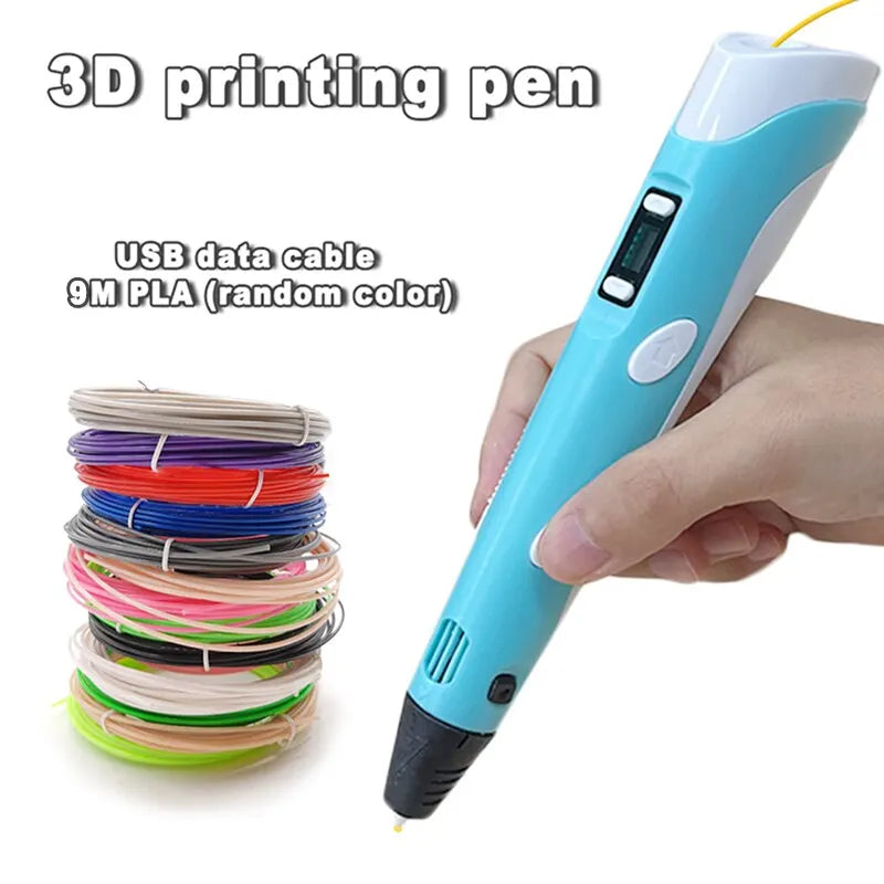 USB 3D Printing Pen DIY with 9M PLA Filament-3D Graffiti Toys Art Tools For Kids