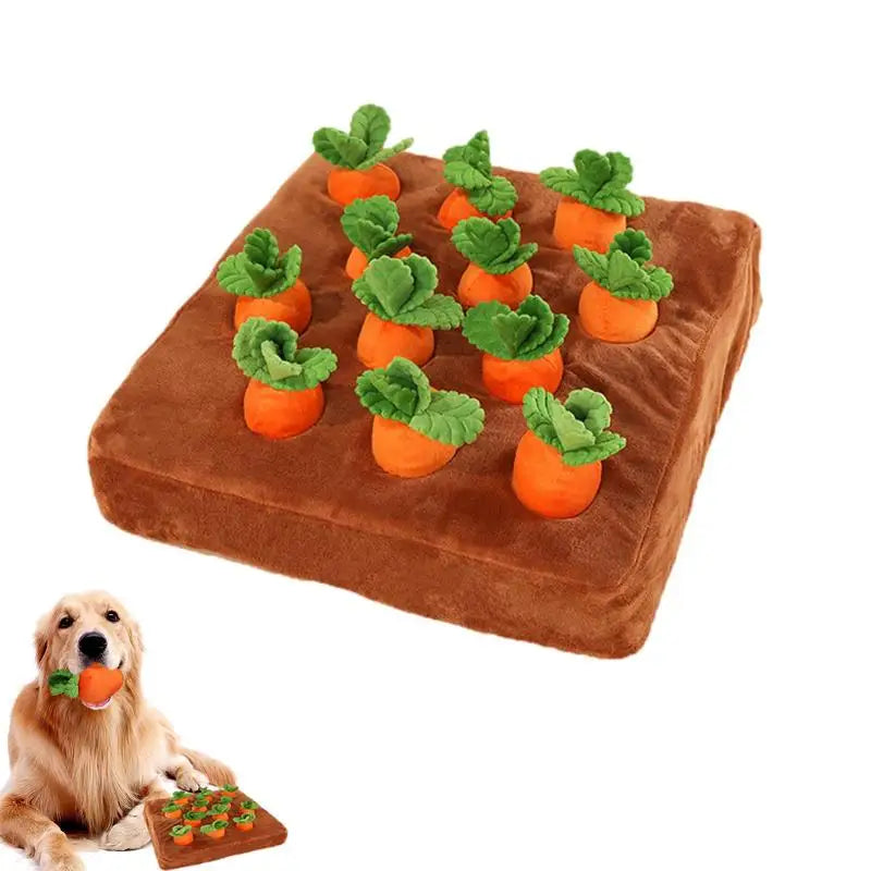 Carrot Patch Dog Toy Dog Chew Toys For Aggressive Chewers Squeaky Carrots Enrichment Dog Puzzle Toys Hide And Seek Carrot Farm