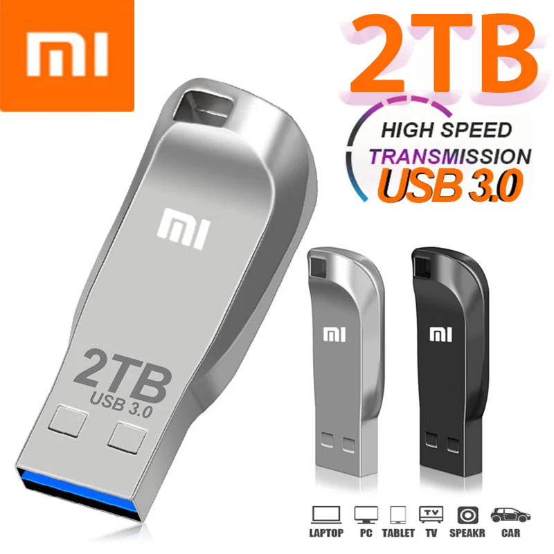 Original Xiaomi Pen Drive 2 TB USB 3.0 Flash Metal Drive 1TB Large Capacity High-Speed Transfer Storage Waterproof Memory U Disk