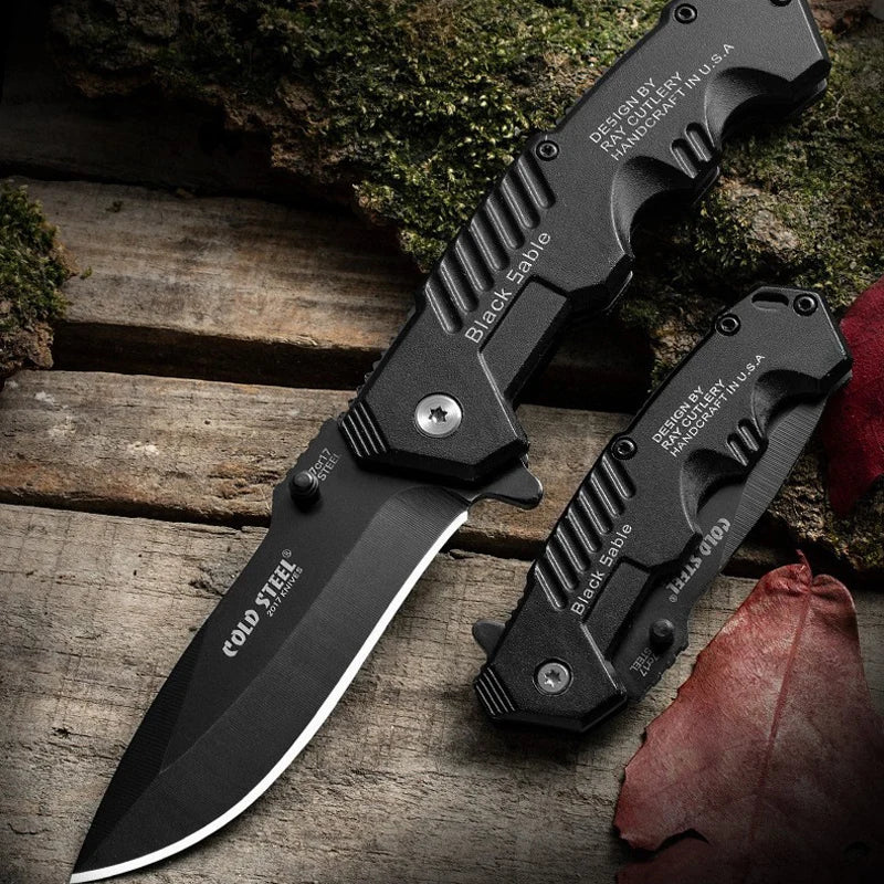 Stainless Steel Outdoor Mini Folding Knife-High Hardness Defensive Folding Knife-Multi-purpose Camping Survival Knife