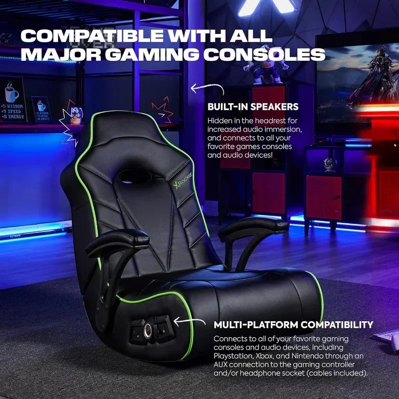 Ecv Chair X Rocker XL Floor Gaming Chair, Use with All Major Gaming Consoles, Mo