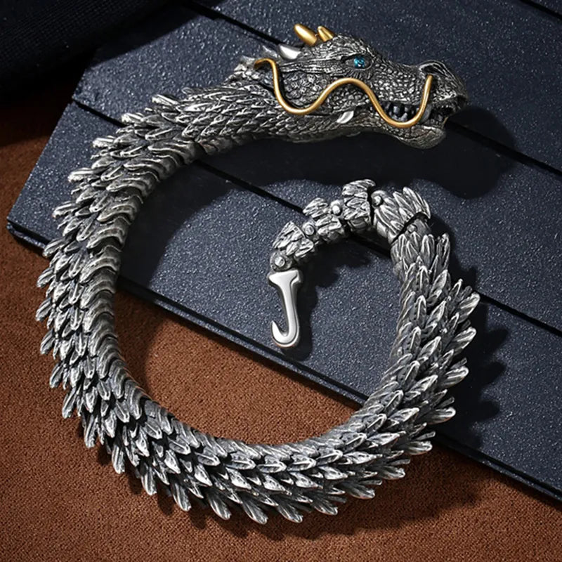 Handmade Three-dimensional Dragon Bracelet Men