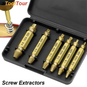 Damaged Screw Extractor Set HSS Drill Bit.