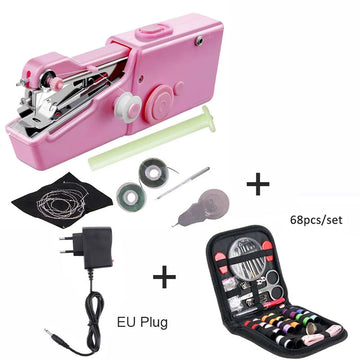 Portable Mini Sewing Machines Needlework Cordless Hand-Held Clothes-Useful Portable Sewing Machines Handwork Tools Accessories