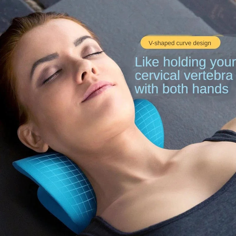 Cervical Spine Stretch Neck Shoulder Relaxer Cervical Muscle Relaxation Traction Device Shoulder Massage Pillow Spine Correction