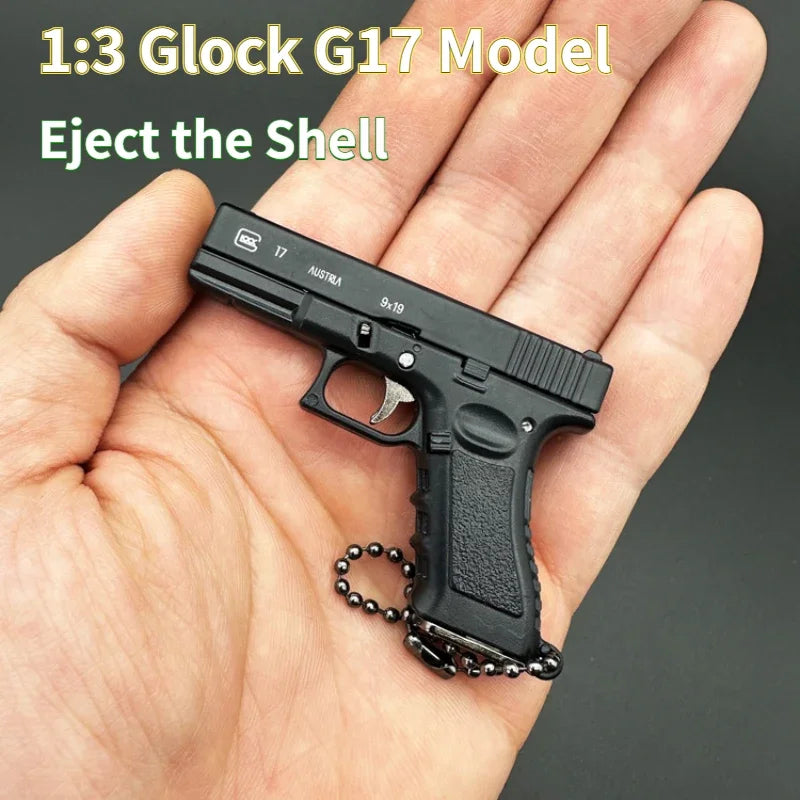 Newest Alloy Empire 1:3 Glock G17 Pistol Model Semi-alloy Keychain Gift.