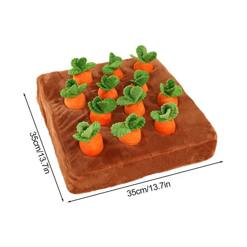Carrot Patch Dog Toy Dog Chew Toys For Aggressive Chewers Squeaky Carrots Enrichment Dog Puzzle Toys Hide And Seek Carrot Farm