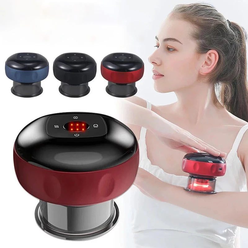 Body Scraping Massage, Smart Electric Vacuum Cupping, Heating Suction Cup Device, Back Neck Arm Massager