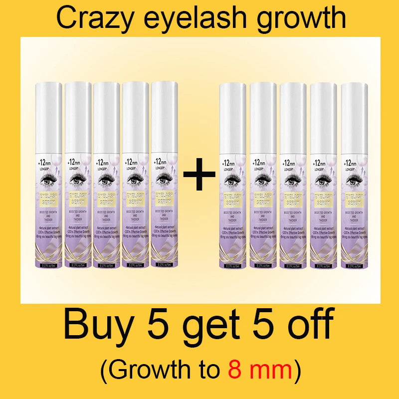 Fast Natural Eyelash Growth Serum 7 Days Eyelash Extension Enhancer Longer Thicker Fuller Lashes Eyebrows Lift Eye Care Products