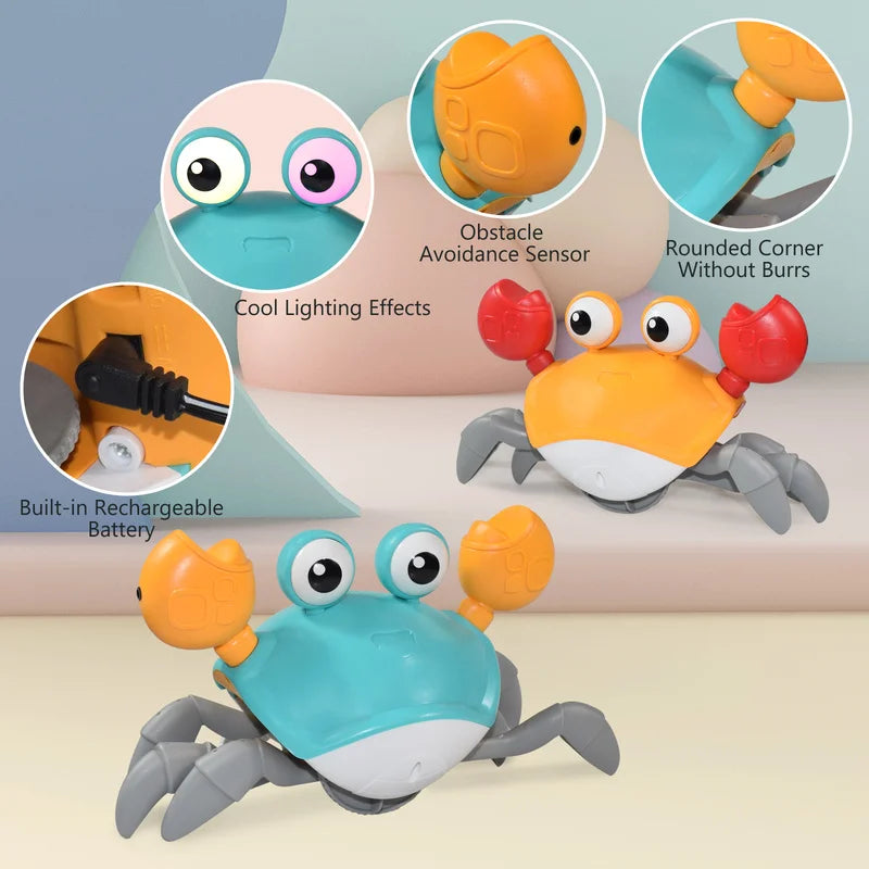 A3 Kids Induction Escape Crab Octopus Crawling Toy Baby Electronic Pets Musical Toys Educational Toddler Moving Toy Christmas