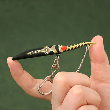 9cm Mini Sword Dragon Bone Keychain