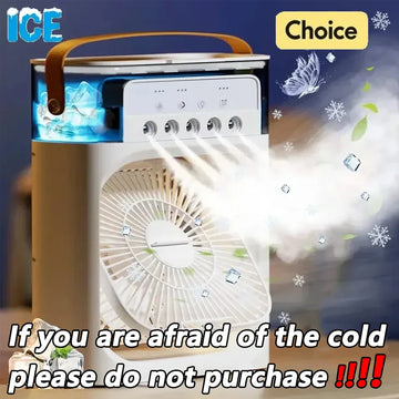 Portable Humidifier Fan Air Conditioners USB Electric Fan LED Night Light Water Mist Fun 3 In 1 Air Cooler Humidifie For Home