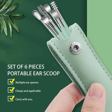 6PCS Stainless Steel Ear Wax Removal Tool Kit.