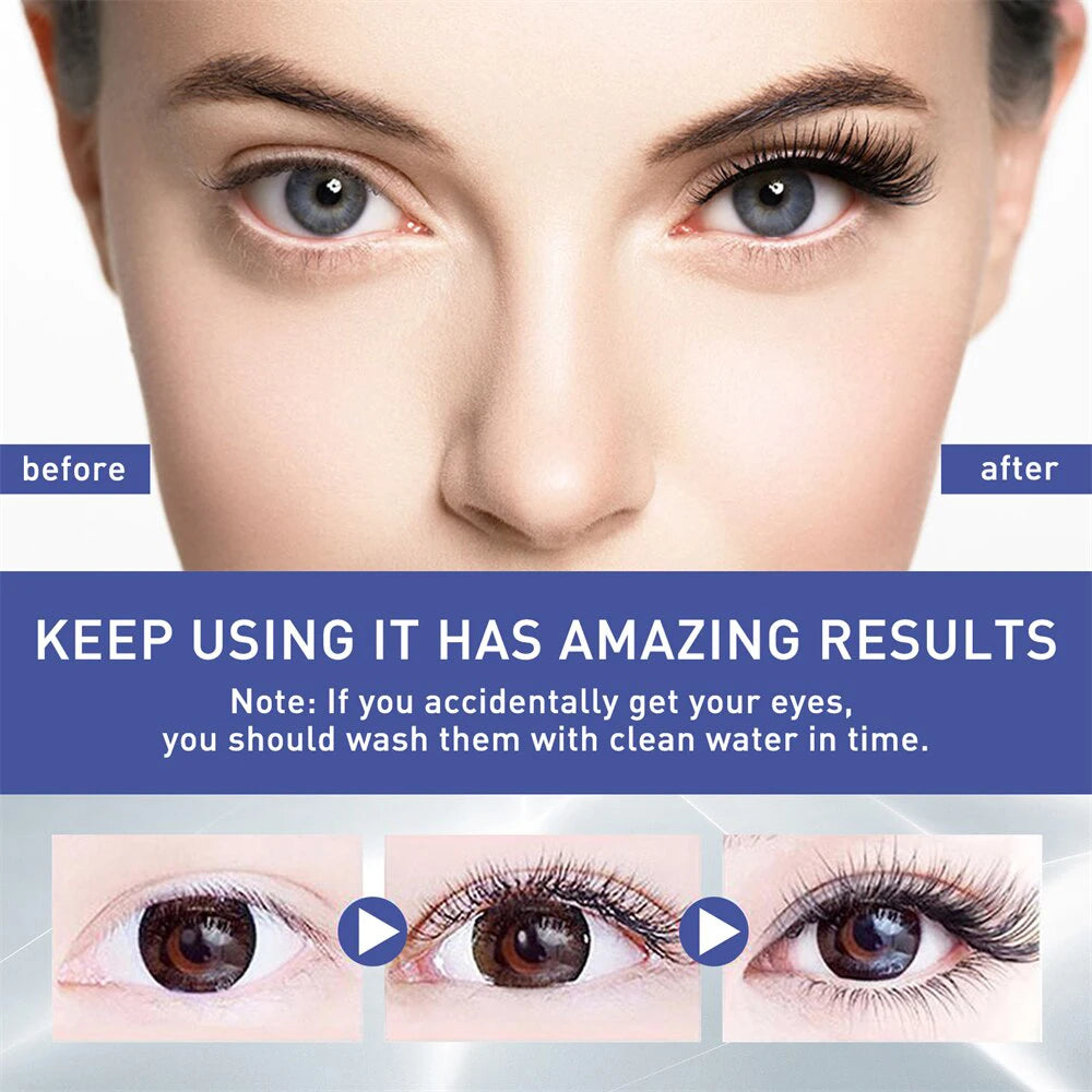 Fast Natural Eyelash Growth Serum 7 Days Eyelash Extension Enhancer Longer Thicker Fuller Lashes Eyebrows Lift Eye Care Products