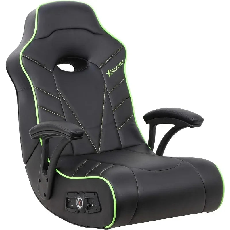 X Rocker XL Floor Gaming Chair, Use with All Major Gaming Consoles, Mobile, TV, Smart Devices, with Subwoofer, Headrest Mounted